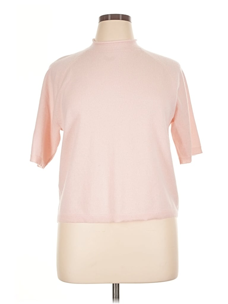 Pre-owned Ann Taylor Cashmere Pullover Sweater In Pink