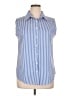 Zeagoo Stripes Blue Sleeveless Blouse Size XL - photo 1