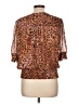 DR2 100% Polyester Brown Short Sleeve Blouse Size L - photo 2