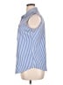 Zeagoo Stripes Blue Sleeveless Blouse Size XL - photo 5