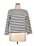 J.Crew 100% Cotton Stripes Ivory 3/4 Sleeve Top Size XL - photo 1