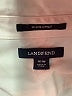 Lands' End 100% Baumwolle Color Block Pink Long Sleeve Blouse Size 16 - photo 7