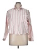 Old Navy 100% Cotton Stripes Pink Long Sleeve Button-Down Shirt Size XL - photo 1