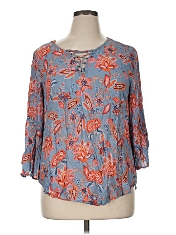 Democracy 3/4 Sleeve Blouse (view 1)