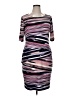 Connected Apparel Graphic Purple Cocktail Dress Size 16 - photo 1