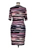 Connected Apparel Graphic Purple Cocktail Dress Size 16 - photo 2
