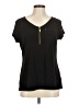 Roz & Ali Black Short Sleeve Top Size M - photo 1