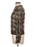 Intermix 100% Silk Green Long Sleeve Silk Top Size L - photo 5