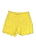 Crown & Ivy Solid Yellow Shorts Size 4 - photo 1