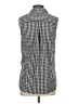 C. Wonder Checkered-gingham Black Sleeveless Button-Down Shirt Size XS - photo 2