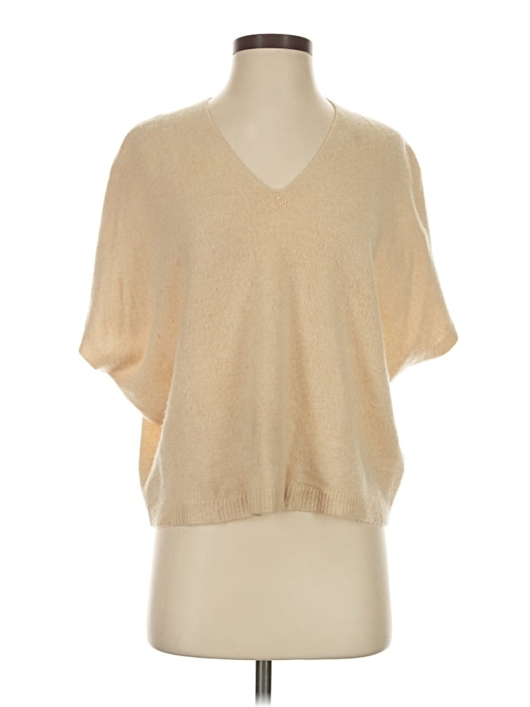 Pre-owned Brochu Walker Cashmere Cardigan Sweater In Tan