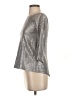 Club Monaco 100% Polyester Metallic Silver 3/4 Sleeve Top Size XS - photo 5