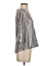 Club Monaco 100% Polyester Metallic Silver 3/4 Sleeve Top Size XS - photo 4