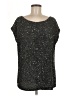 Haute Hippie 100% Polyester Black Short Sleeve Top Size M - photo 1