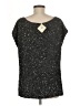 Haute Hippie 100% Polyester Black Short Sleeve Top Size M - photo 2