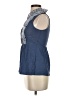 Deletta Blue Sleeveless Button-Down Shirt Size XS - photo 5