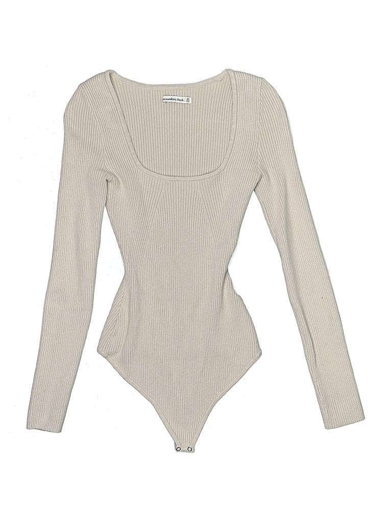 Pre-owned Abercrombie & Fitch Bodysuit In Tan