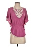 Xhilaration 100% Rayon Pink Short Sleeve Blouse Size S - photo 1