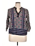 Daniel Rainn 100% Rayon Blue 3/4 Sleeve Blouse Size XL - photo 1