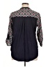 Daniel Rainn 100% Rayon Blue 3/4 Sleeve Blouse Size XL - photo 2