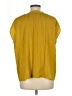 Modern Works 100% Polyester Yellow Short Sleeve Blouse Size M - photo 2