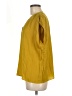 Modern Works 100% Polyester Yellow Short Sleeve Blouse Size M - photo 5