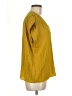 Modern Works 100% Polyester Yellow Short Sleeve Blouse Size M - photo 4