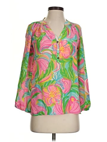 Lilly Pulitzer 3/4 Sleeve Silk Top (view 1)