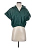 Inclán Studio 100% Polyurethane Green Short Sleeve Blouse Size S - photo 1