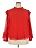 Ann Taylor 100% Polyester Red 3/4 Sleeve Blouse Size XXL - photo 1