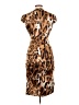Cache Animal Print Brown Cocktail Dress Size 12 - photo 2