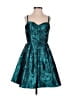 Aqua Paisley Teal Cocktail Dress Size 2 - photo 1