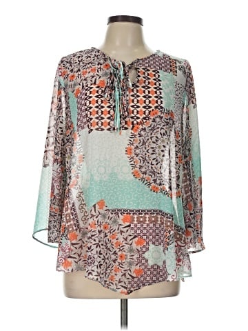 One World 3/4 Sleeve Blouse (view 1)