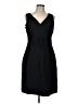 Basic Editions Solid Black Casual Dress Size 12 - photo 1
