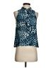 Equipment 100% Silk Teal Sleeveless Silk Top Size XS - photo 1