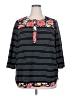 Westbound Black 3/4 Sleeve Blouse Size 2X - photo 1