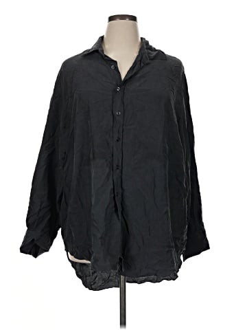 Zara 3/4 Sleeve Button-Down Shirt (view 1)