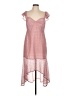 Line & Dot 100% Polyester Hearts Pink Casual Dress Size L - photo 1