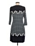 Max Studio Argyle Gray Casual Dress Size M - photo 2