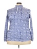 Tango Mango Blue Long Sleeve Blouse Size XXL - photo 1