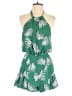 Forever 21 Contemporary 100% Polyester Tropical Green Romper Size S - photo 1