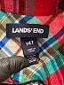 Lands' End 100% Cotton Plaid Red Long Sleeve Button-Down Shirt Size 14 (tall) - photo 7