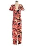 J.Crew Collection 100% Silk Print Red Jumpsuit Size 00 - photo 1