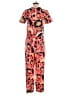J.Crew Collection 100% Silk Print Red Jumpsuit Size 00 - photo 2
