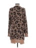 Shein 100% Viscose Animal Print Brown Cardigan Size S - photo 2