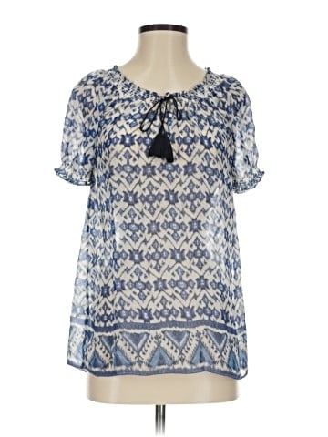 Joie Short Sleeve Silk Top (view 1)