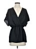 Gap 100% Polyester Black Short Sleeve Blouse Size S - photo 1