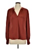 DKNY 100% Polyester Burgundy Long Sleeve Blouse Size L - photo 1
