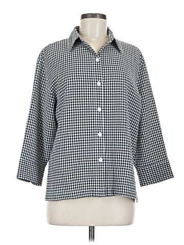 White Stag 3/4 Sleeve Button-Down Shirt (view 1)