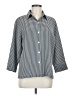 White Stag Houndstooth Gray Black 3/4 Sleeve Button-Down Shirt Size M (estimated) - photo 1